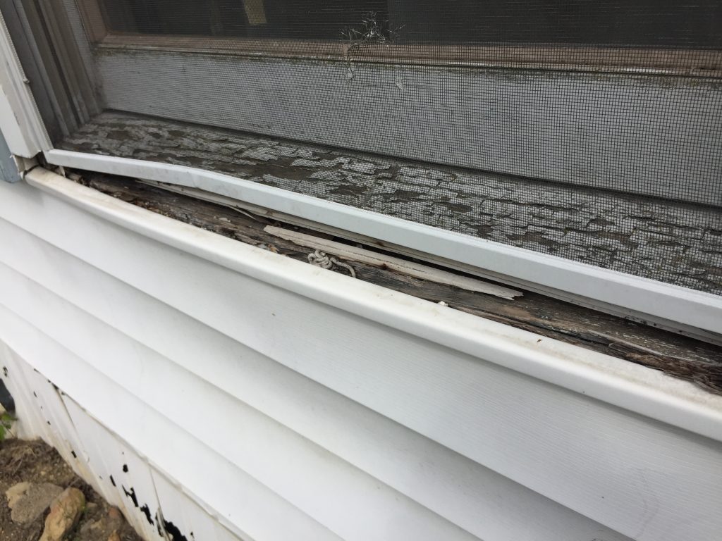 Exterior of small dining window. Exterior of small dining window.