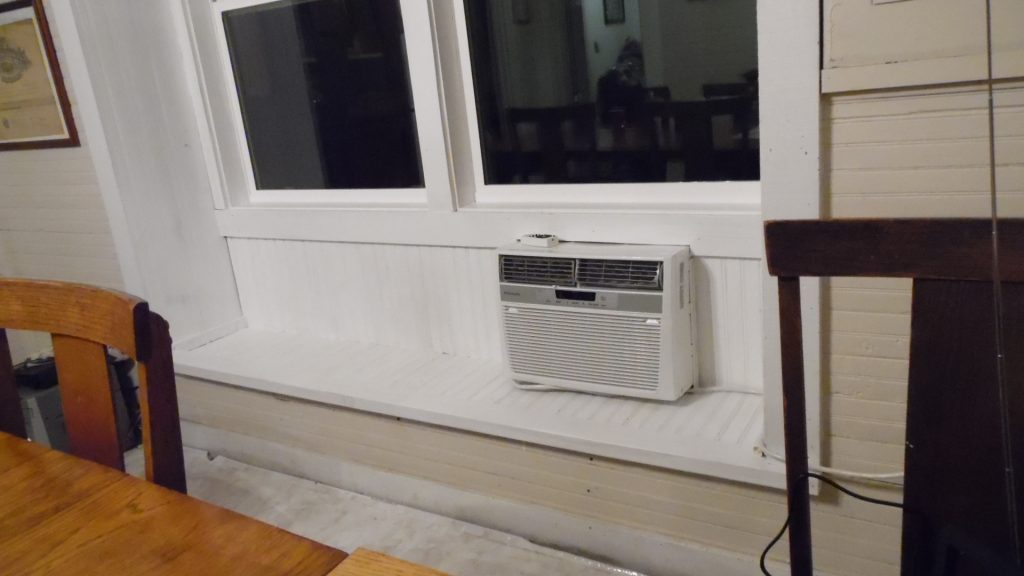 New window seat and air c in place New window seat and a/c in place